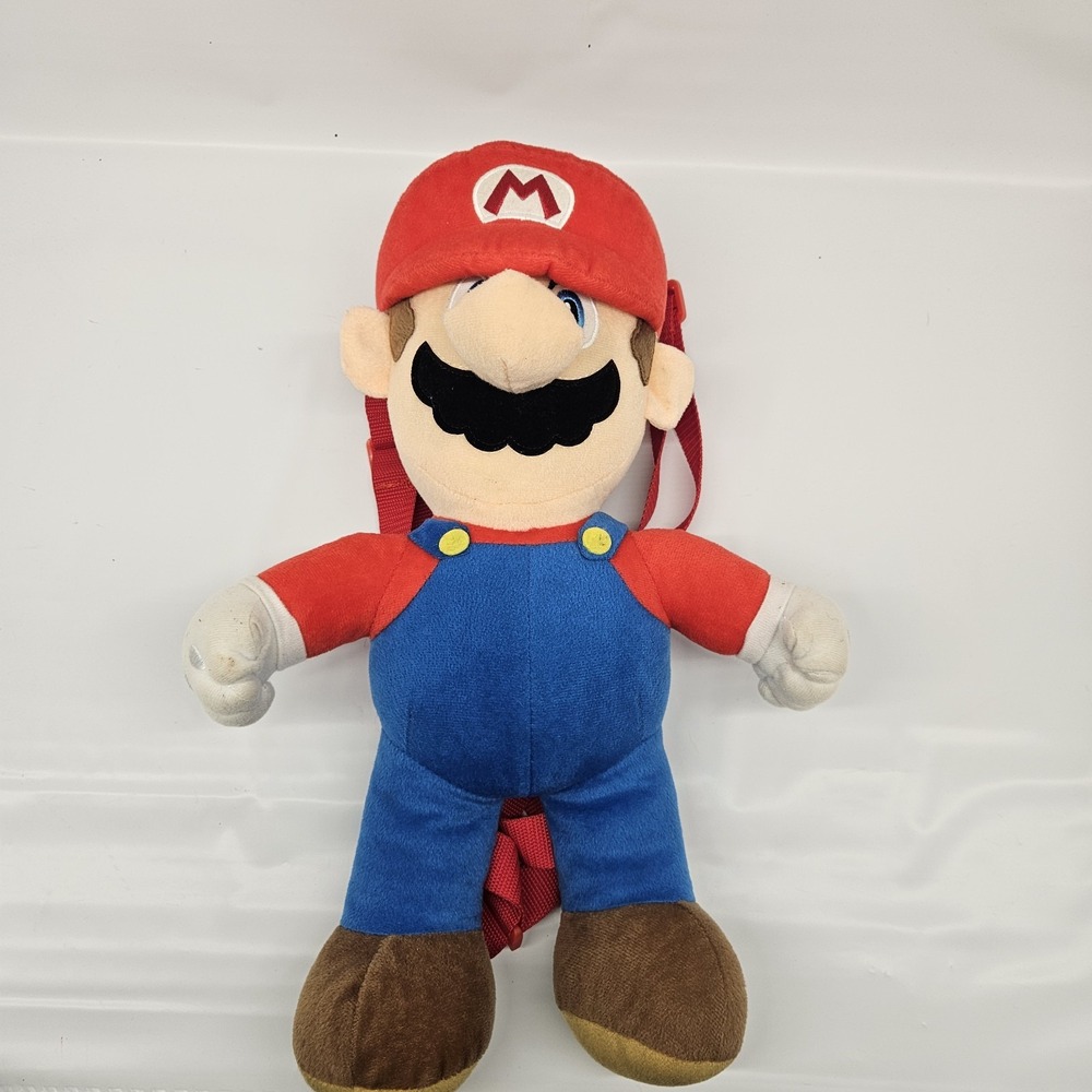 Super Mario Bros. Mario 18" Plush Backpack Nintendo Official Product - Picture 4 of 11
